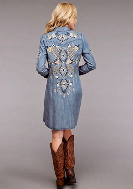 Stetson Rose Emb Dress snap front