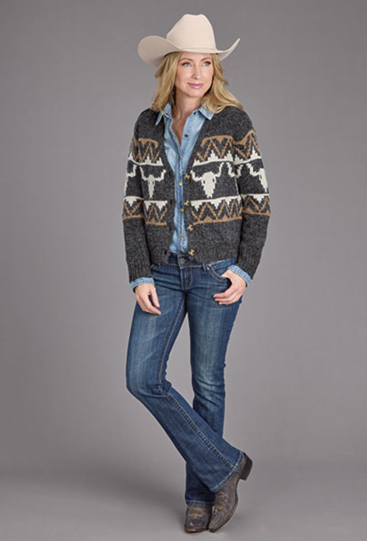 Women's Stetson Cow head sweater