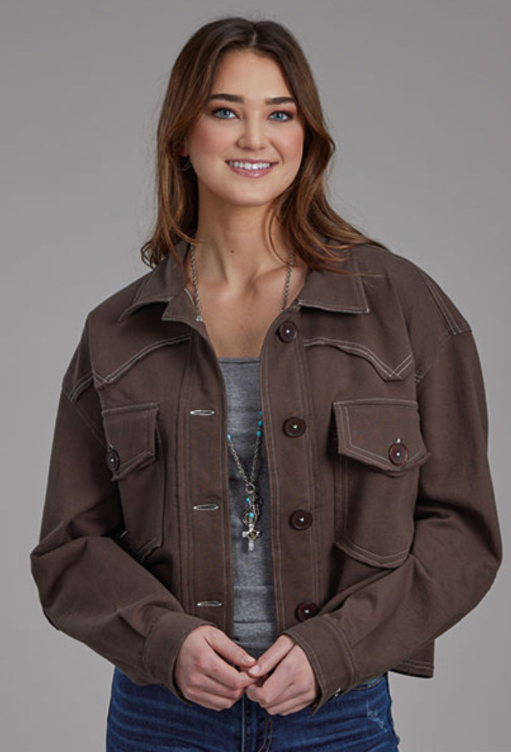 Women's Roper Brown Crop Jacket