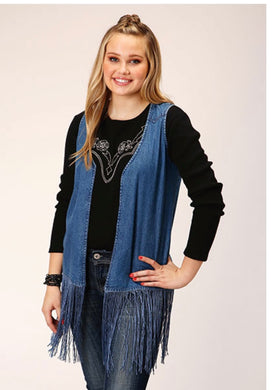 Denim Vest w/ Fringe