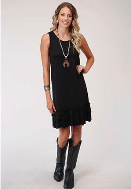 Roper Black Jersey Tank Dress