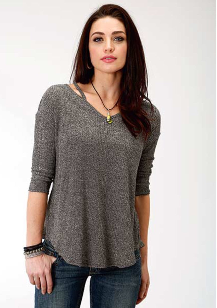 Women's Roper Heather Ribknit  Top