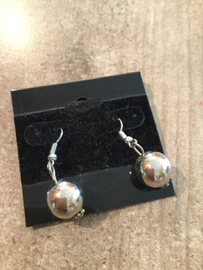 Silver Ball earring