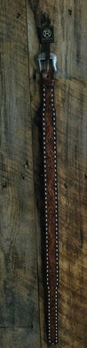 Roper Brn tooled belt w/white stitch