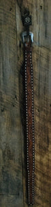 Roper Brn tooled belt w/white stitch
