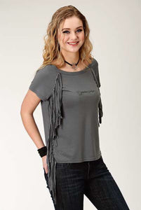 Roper Women's Jersey Scoop Neck Ragla Knit Top