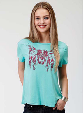 Women's Roper Tee w/ Cow Skull