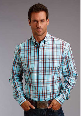 Stetson Binate Tq Ombre Mens Western Shirt