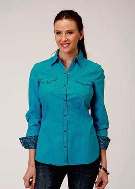 Roper Women's Western Shirt Deep Teal