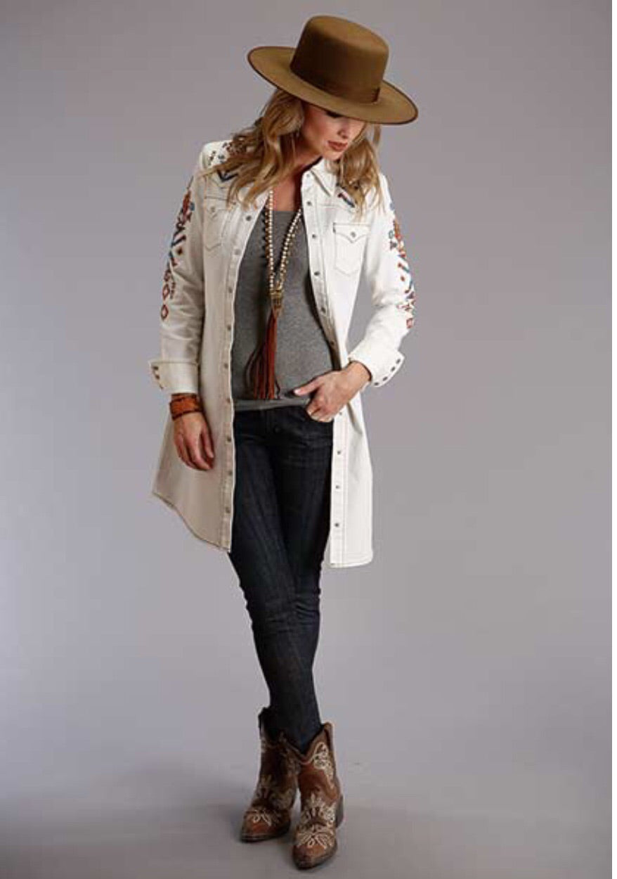 Womens Stetson Dress  Off Wht/embroidery