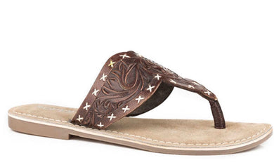 Roper Hand Tooled Thong