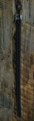 Roper Brn Tooled belt with Tq Stitch