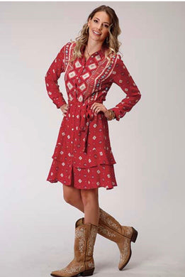 Roper Border Print Dress