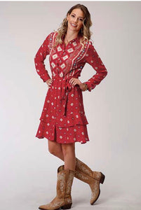 Roper Border Print Dress