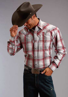 Stetson Bloodstone Ombre Mens Western Shirt
