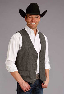Stetsons Mens Twill Vest Grey