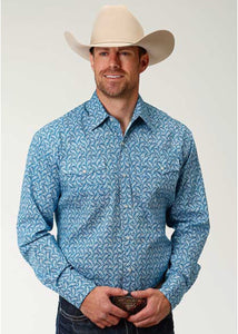 Mens Roper Denim  Paisley Western Shirt